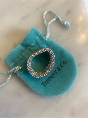Tiffany & Co. 925 mesh Link Ring. Size 8